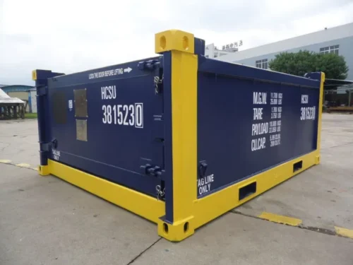 10 ft DNV 2.7-1 Half Height Open Top Container – Corten Steel with Single Swing Door
