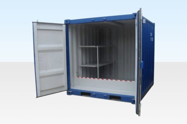 8ft x 8ft Raised Bunded Storage Container – 300mm Bund, Corten Steel - Image 2
