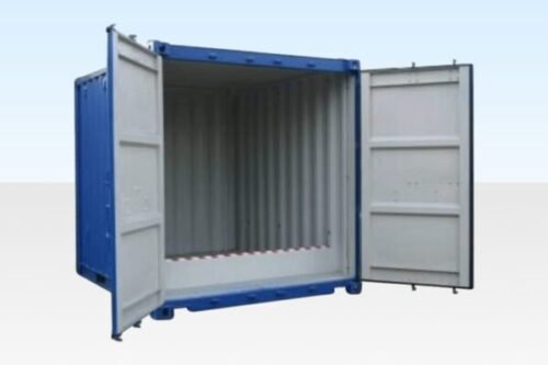 10 ft Raised Bunded Storage Container – 300mm Bund, Corten Steel, 12 Vents