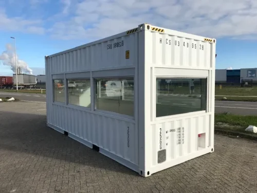 20 ft High Cube Fixed Glazing Observation Container – Double Glazed Windows, Insulated, with Electrical Package