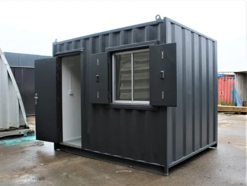 10 ft Office Container – Insulated with Melamine Interior, Vinyl Flooring, and Electrical Package
